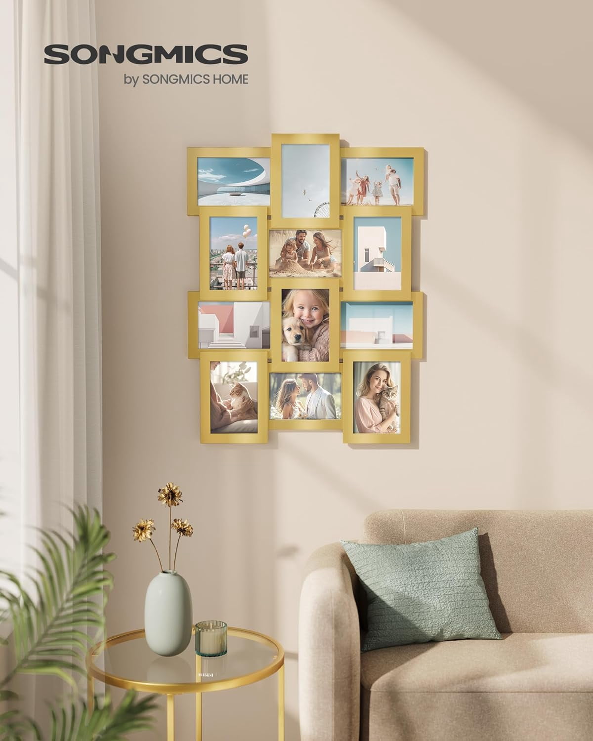 Collage Picture Frames, 4x6 for Wall Decor Set of 12, Multi Family Photo for Gallery Decor, Hanging Display, Assembly Required, Ink Black