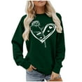 thumbnail image 2 of RKSTN Valentine's Day Sweatshirts for Women Oversized Crewneck Valentines Heart Graphic Print Sweatshirt Womens Casual Plus Size Round Neck Loose Comfy Sweatshirt Fall Spring Clothes Valentine Gift, 2 of 6