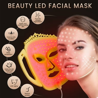 HIME SAMA Electric Therapy Beauty LED Face Mask, Red & Blue Light