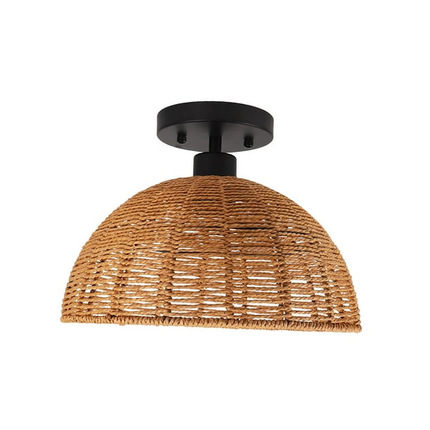 Pantallas de lámpara de techo, lámpara de ratán, decoración de pantalla, accesorios de iluminación, cubierta de lámpara de techo para cocina,
