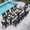 Black, variant on SERWALL 10-Piece Outdoor Dining Set, 2 Rectangle 59" Dining Tables with Umbrella Holes and 8 Patio Dining Chairs with Umbrella Hole for Garden, Deck, Poolside, Gray