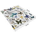 thumbnail image 4 of White Butterfly Name Pattern Blanket,Comfortable Soft Flannel Throw Blanket,All Season,Warm Lightweight Blankets for Sofa Bed Couch Living Room Chair,60"x80", 4 of 4