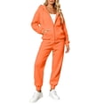 thumbnail image 2 of Szluipve 2 Piece Sets for Women 2 Piece Tracksuit Zip Up Hoodie Jacket Drawstring Jogger Pants Set Long Sleeve Casual Warm Loungewear Outfit for Daily Workout, 2 of 8