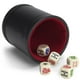 thumbnail image 1 of Juego de 5 dados de póquer con copa de dados de cuero profesional Brybelly, 1 of 8