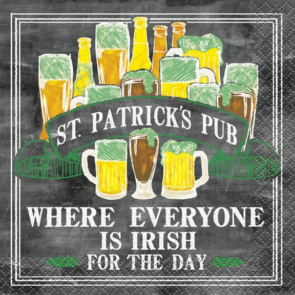 Saint Patrick's Day Pub Cocktail Napkins, 16ct