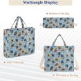 thumbnail image 6 of FORMRS Womens Corduroy Tote Bag Crossbody Shoulder Purse Handbag with Detachable Strap, Cartoon Hockey Pattern, 6 of 7