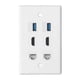 thumbnail image 3 of Placa de pared de 6 puertos, interfaz Multimedia 2xHD, 2xCat6, 2xUSB3.0, placa de pared Ethernet RJ45 para ordenador proyector HDTV, 3 of 8