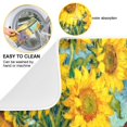 thumbnail image 2 of Wobogo Sunflower Orange Cat Kitchen Drying Mat Heat Resistant Drainage with Non-Slip Rubber Backing Hides Stains Super Absorbent Easy to Clean 16×18in, 2 of 8