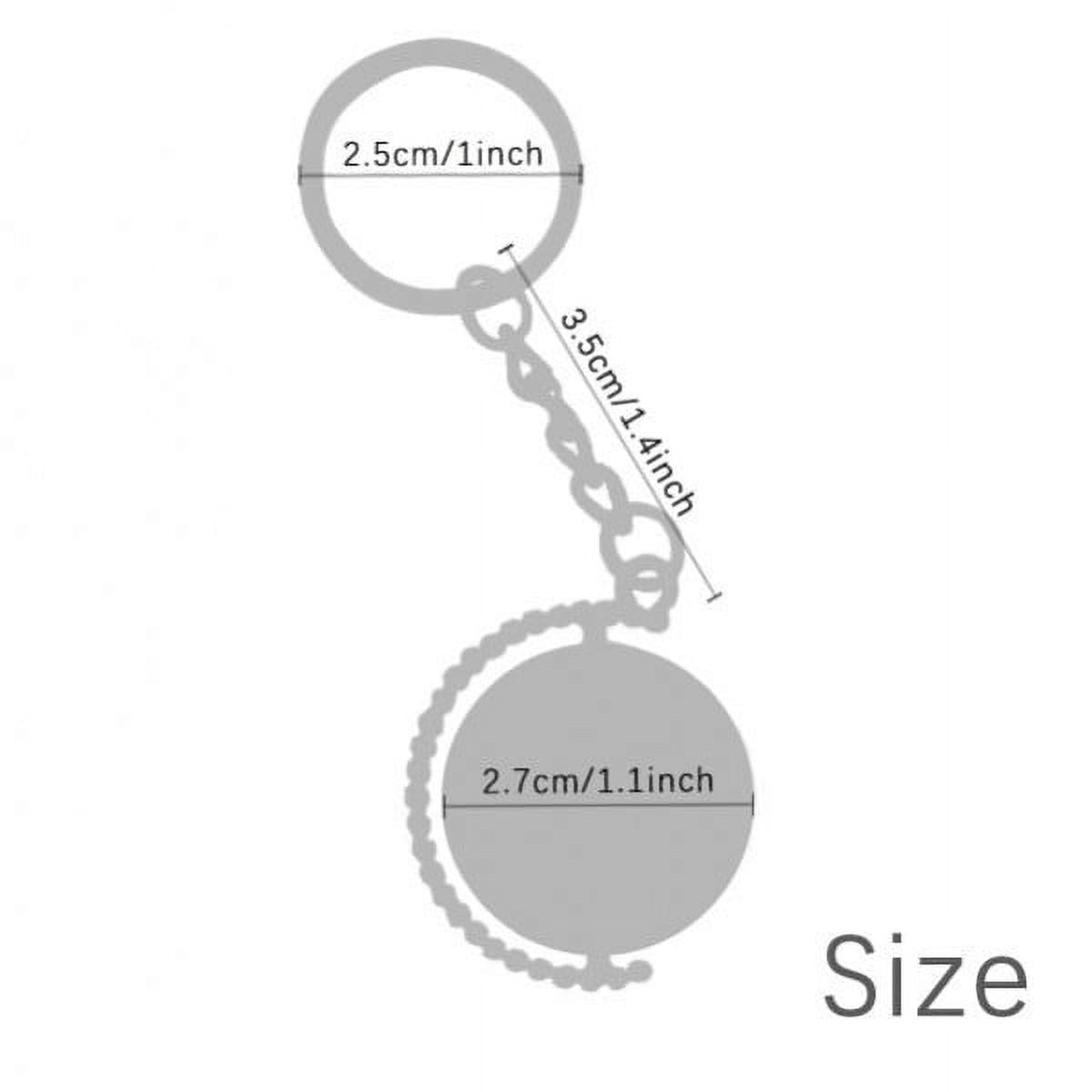 Shading Ink Watercolor Rotating Rotating Key Chain Ring Accessory Couple Keyholder