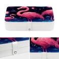 thumbnail image 4 of Flamingo PU Leather Jewelry Boxes Necklace Holder Display Case with Removable Compartment Portable, 4 of 6
