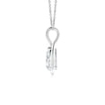 thumbnail image 2 of ANGARA Lab Grown Diamond Twist Bale Pendant for Women in 14K White Gold (Size-8x5mm| Color-F-G| Clarity-VS) | April Birthstone, Anniversary, Jewelry Gift for Women | Lab-Grown Diamond Necklace, 2 of 8