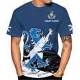 thumbnail image 4 of Custom Scotland Shirts for Men Scottish Rampant Lion Scotland Coat of Arms Banner T-Shirt Lion Scottish Pride Gift Shirts 3D (3XL), 4 of 5