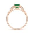thumbnail image 2 of ANGARA Natural 1.5 Ct Emerald-Cut Solitaire Emerald Infinity Twist Ring in 14K Rose Gold for Women (Size-8x6mm) | May Birthstone, Birthday, Anniversary, Jewelry Gift for Women | Natural Emerald Ring, 2 of 9