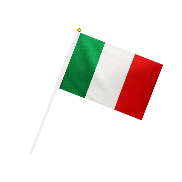 Clearance! Zerbueate Small Flags On Stick 10 Pcs Italy Handheld Small Flag Italian Italiano Hand Held Mini Decor Decoration Banner, Mini Flags Clearance Sale