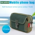 thumbnail image 2 of Riñonera Lona para Hombre 3 Uds. Bolso Con (estilo 2) Verde, 2 of 8
