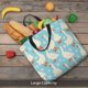 thumbnail image 5 of Easygdp White Geese and Flower Bolsa Tote para Mujer, Bolso de Hombro para Trabajo, Playa, Viajes, Compras y Supermercado, 5 of 7