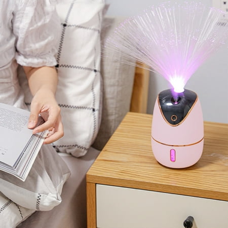 

Vikakiooze 2023 Promotion on sale LED Light Humidifier Household Wireless Charging Atomizer Decoration LED Optical Fiber Flower Light Atmosphere Colorful Light