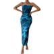 thumbnail image 1 of Vestido PRETTYGARDEN Strapless Maxi Bodycon Floral Azul Talla L, 1 of 6