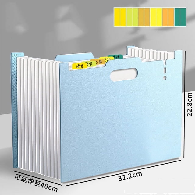 Fiudx Carpeta Portátil, Archivo Organizado de Gran Capacidad, Bolsa de Almacenamiento Tipo Acordeón Duradera, para Uso Escolar y Oficina, Esencial para Estudiantes y Profesionales, Diseño Vertical El