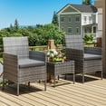 thumbnail image 3 of UDPATIO Furniture Set 3 Pieces Patio Rattan Wicker Chairs,Patio Porch Outdoor Furniture Set with Chairs,GR, 3 of 9