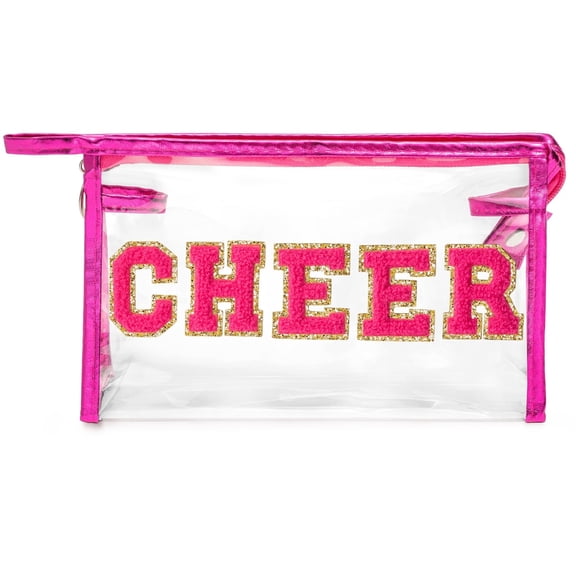 2ooya Summer Beach Bag, Large Transparent Toiletry Bag for Travel, Rose Red,1 Count