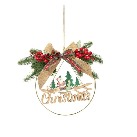 

Christmas Decoration Store Window Scene Knocker Christmas Wreaths Hang Wall Hanging Pendant Frosted Garland for Fireplace Artificial Poinsettias Garland for Outdoors Stain Glass Birds Shaggy Christmas