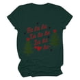thumbnail image 1 of Camisas Navideñas Para Mujer Casual Cuello Redondo Manga Corta Árbol de Navidad Impreso Top Odeerbi ODB205805, 1 of 6