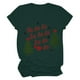thumbnail image 2 of Pntutb Mujer Casual Cuello Redondo Manga Corta Árbol De Navidad Impreso Camiseta Top Pntutb Pntutb-4305, 2 of 6