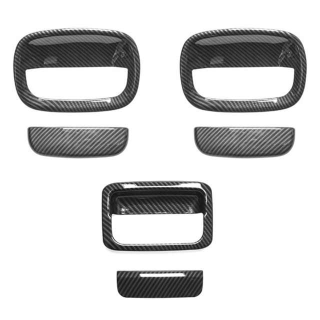 Carcasa de manija de puerta Cubierta de decoración de manija de puerta exterior Abs Carbon Fiber Grain For --jimny 2019 2020 2