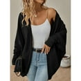 thumbnail image 3 of SWSMCLT Women's 2025 Baggy Cardigan Sweaters Autumn Date Knit Cardigan Sweater Batwing Sleeve Elegant Black Small, 3 of 5