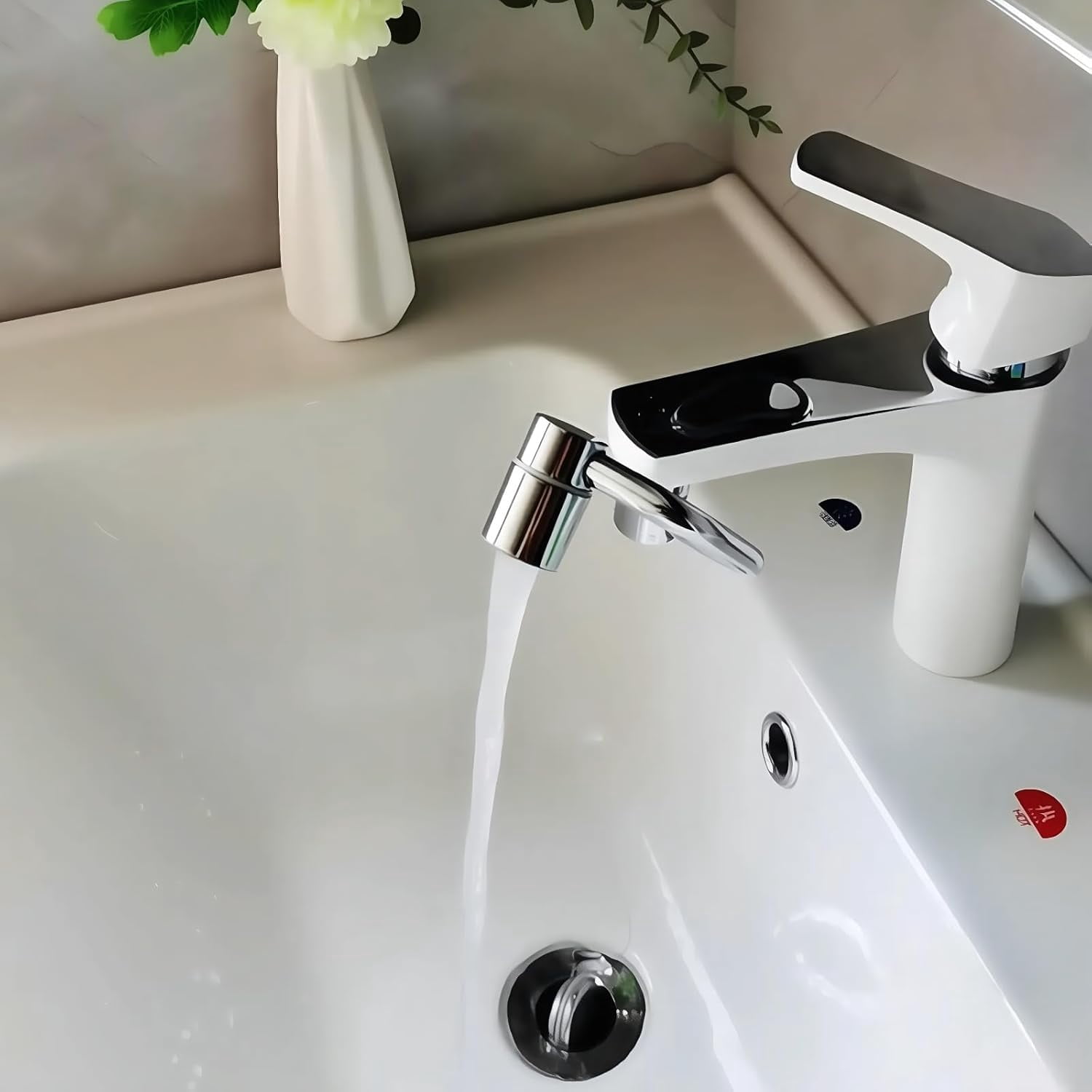 1080° Faucet Extender For Bathroom Sink,Kitchen Faucet Aerator,Faucet Extender For Kids,2 Spray Modes,Aerator For Sink Faucet(Silver)