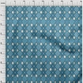 thumbnail image 4 of oneOone Cotton Cambric Teal Blue Fabric Check Diy Clothing Quilting Fabric Print Fabric By Yard 56 Inch Wide, 4 of 5