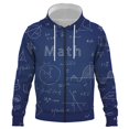 thumbnail image 1 of Sudadera con capucha y cremallera para niño y niña, con estampado 3D de fórmula matemática, estilo Harajuku, cuello redondo, informal, de manga larga, 1 of 6
