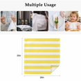thumbnail image 4 of Yellow Striped Cloth Napkins, Modern Simple Monochrome Geometric White Washable and Reusable Dinner Napkins Set of 8, Table Napkin for Kitchen Party Birthday Wedding Hotel Housewarming 20"x20", 4 of 8