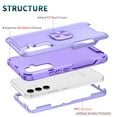 thumbnail image 6 of Petocase for Samsung Galaxy A54 5G Case,Heavy Duty Rugged Shockproof With 360° Ring Holder [Support Car Mount] Hybrid Bumper Silicone+Hard Back Cover,with 2 Screen Protector&Lens Protector-Purple, 6 of 8
