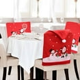 thumbnail image 5 of Gumesh Christmas Chair Covers - Santa Claus Hat & Snowflake Design, Red Festive Dining Chair Decorations for Kitchen/Holiday Parties, 5 of 6