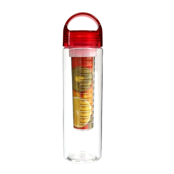 800mL Plastic Fruit Infusion Bottle Juice Infuser Infusing Water Bottles Outdoor Sports(Red)