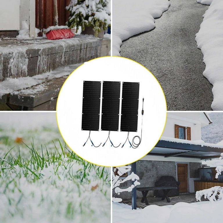 Heated Snow Melting Walkway Mat, 10 x 30 Non Slip Rubber Heated