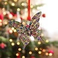 thumbnail image 4 of Binwennn Vintage Stained Glass Window Panel Beaded Garlands And Strings 1pc Christmas Acrylic Hanging Decorations Christmas Tree Decorations Crafts Hanging Decorations, 4 of 5