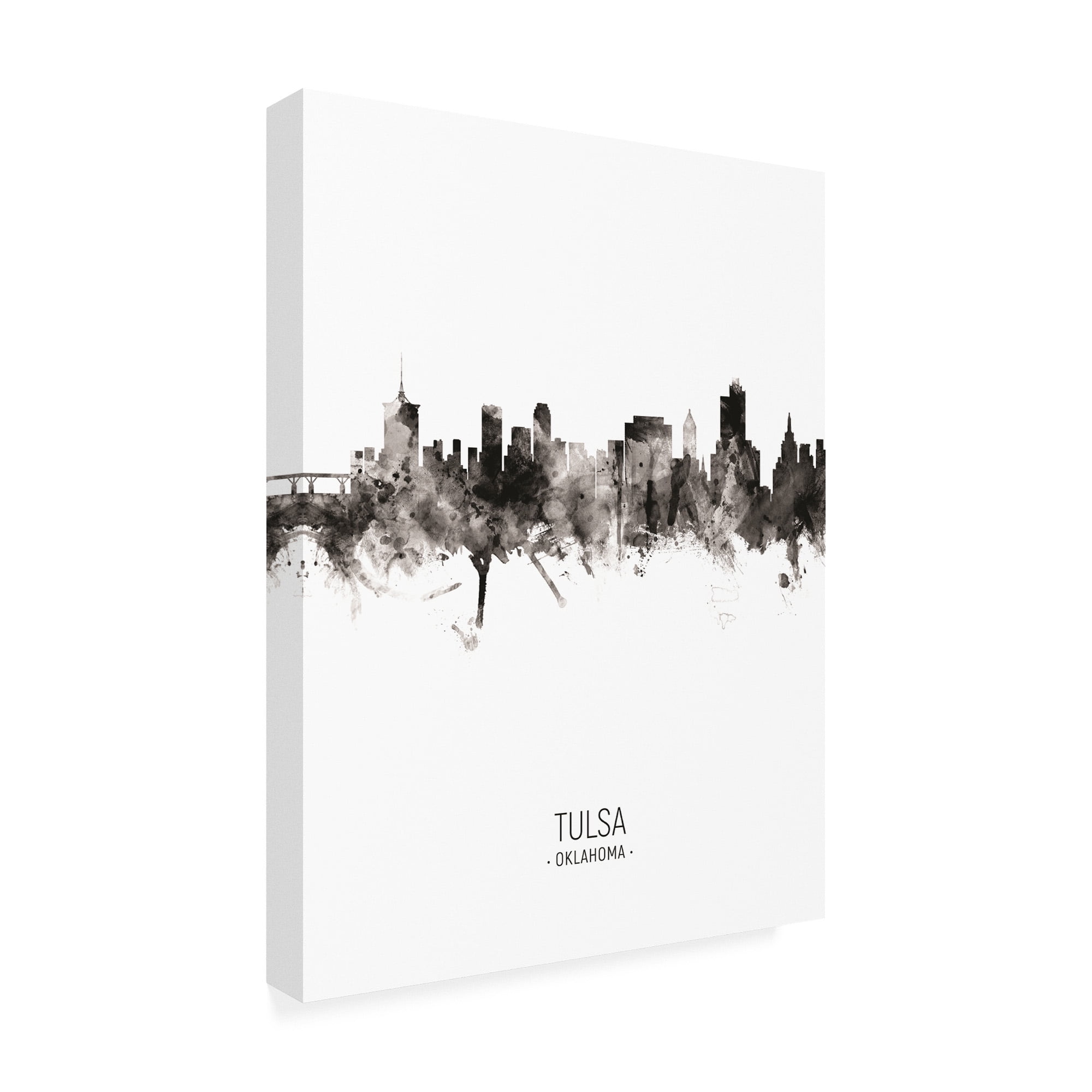 Trademark Fine Art 'Tulsa Oklahoma Skyline Portrait II' Canvas Art by  Michael Tompsett - Walmart.com