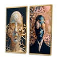 thumbnail image 3 of Designart "Retrofuturistic Man Portrait of the Future I" Man Framed Wall Art Set Of 2 - Glam Gold Frame Gallery Set For Office Decor, 3 of 6