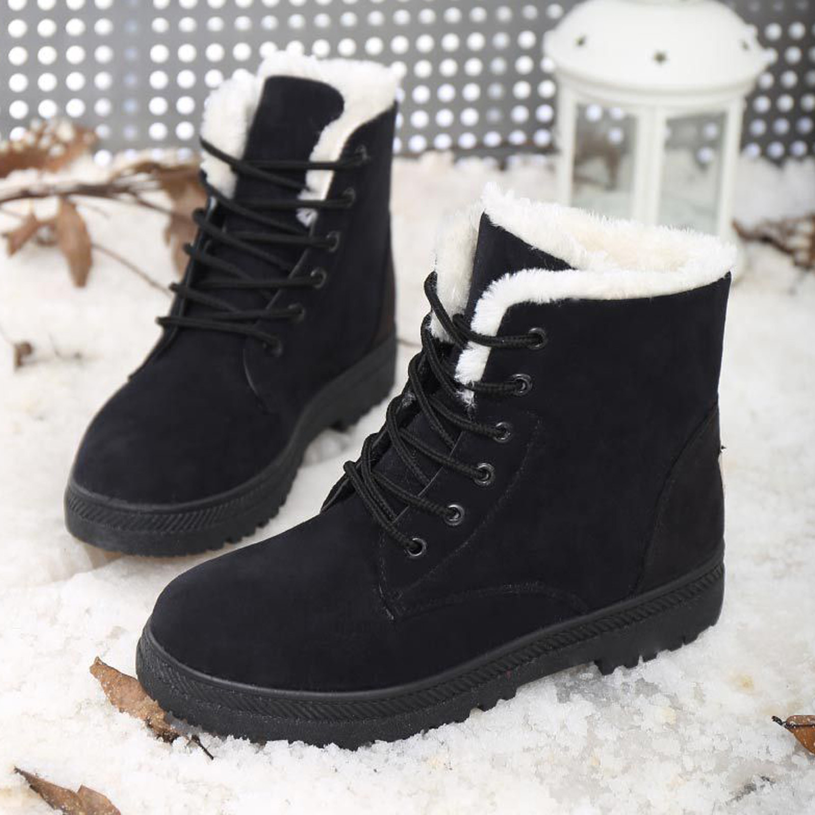 BELLZELY Wide Width Women Shoes Clearance Snow Boots Women's Casual ...