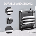 thumbnail image 6 of Junjian 5-Tier Black Hanging File Organizer, Wall File Organizer, Office Organizer Holder Rack, Wall Organizer for Office, Folder , Home, Class Room, 6 of 8