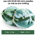 thumbnail image 2 of 8Pcs Tie Dye Chunky Yarn for Crocheting,Fluffy Jumbo Chenille Yarn,Soft Plush Yarn Bulky,Giant Thick Fuzzy Yarn for Hand Knitting or Arm Knitting(29 yds,8 oz Each Skein), 2 of 8