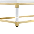 thumbnail image 3 of Inspired Home Alena Coffee Table 2 Drawers High Gloss Acrylic Legs Gold Stainless Steel Base Modern Design, White/Gold, 3 of 10