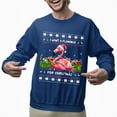 thumbnail image 2 of Christmas Sweatshirt, I Want a Flamingo for Christmas Funny Holiday Sweatshirt, Flamingo Lover Sweatshirt, Cute Bird & Gift Design, Best Friend Gift for Her, 2 of 5