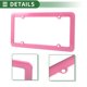 thumbnail image 5 of Marco de Placa de Matrícula de Acero Inoxidable con Tornillos y Tapas de 4 Orificios Rosa Marco Ancho, 5 of 7