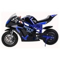 thumbnail image 3 of MotoTec 49cc 2-Stroke Gas Powered Pocket Bike Mini Motorcycle GT Blue, 3 of 4