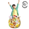 thumbnail image 3 of Mango Storage Toy Bag Chair, Tropical Fruits Scattered Graphic Image on a Plain Background, Stuffed Animal Organizer Washable Bag, Large Size, Orange Lime Green White, by Ambesonne, 3 of 3