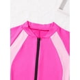 thumbnail image 6 of Haitryli Kids Boys Girls One Piece Swimsuit Short Sleeve Rash Guard Swimwear Shorty Wetsuit Rose Red 12, 6 of 7